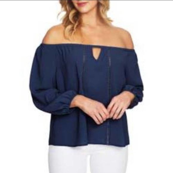 NWT CeCe French Riviera off shoulder blouse - S - Picture 7 of 8